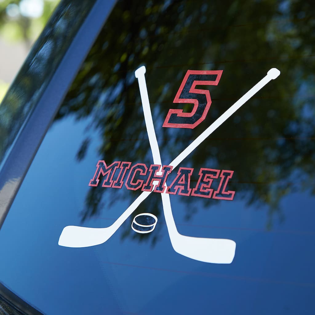 Cricut Hockey Mom Car Window Decal
